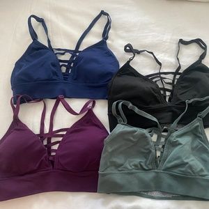 Set of 4 | S | Victoria Sport Strappy Bralettes